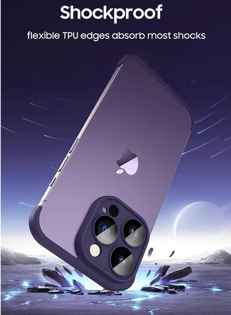 KASTWAVE iPhone Case TPU Bumper, Compatible for iPhone 15 Pro Case with Thin Lens Protection Case, Frameless Four Corner Fall Protection Mat, Slim Shockproof Soft TPU Silicone Cover, 1Pcs  - Image 4