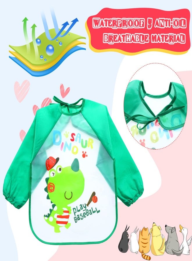 Jeere 36 Pcs Kids Art Smocks Bulk Toddler Smocks for Painting Waterproof Children's Paint Aprons Colorful Washable Long Sleeve Crafts Supplies for Classroom Baby Boys Girls Aged 1-4 Years - Image 5