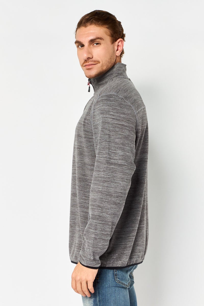 Avalanche Men Heather Long Sleeve Sweatshirt, Grey - Image 2