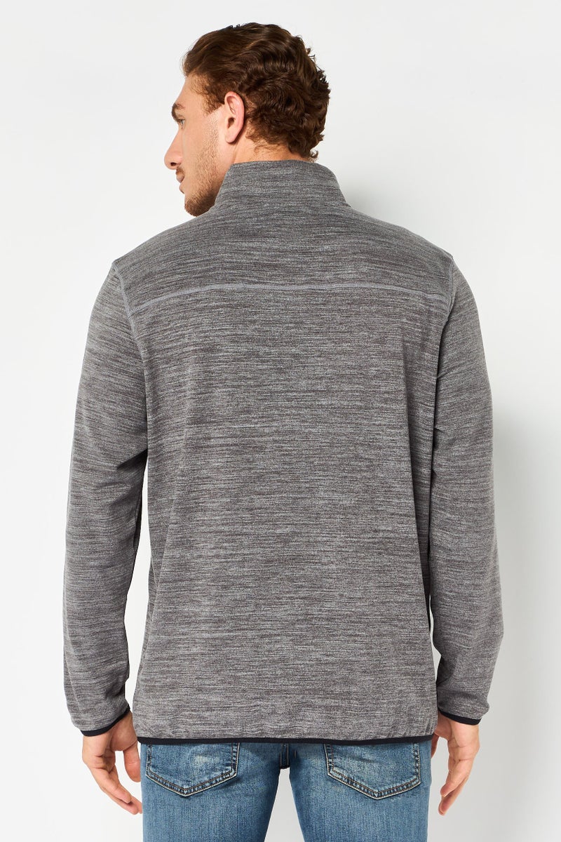 Avalanche Men Heather Long Sleeve Sweatshirt, Grey - Image 3