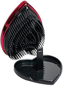 TITANIA Titania 1779BOX Heart Shaped Detangling Hair Brush, Red and Black 