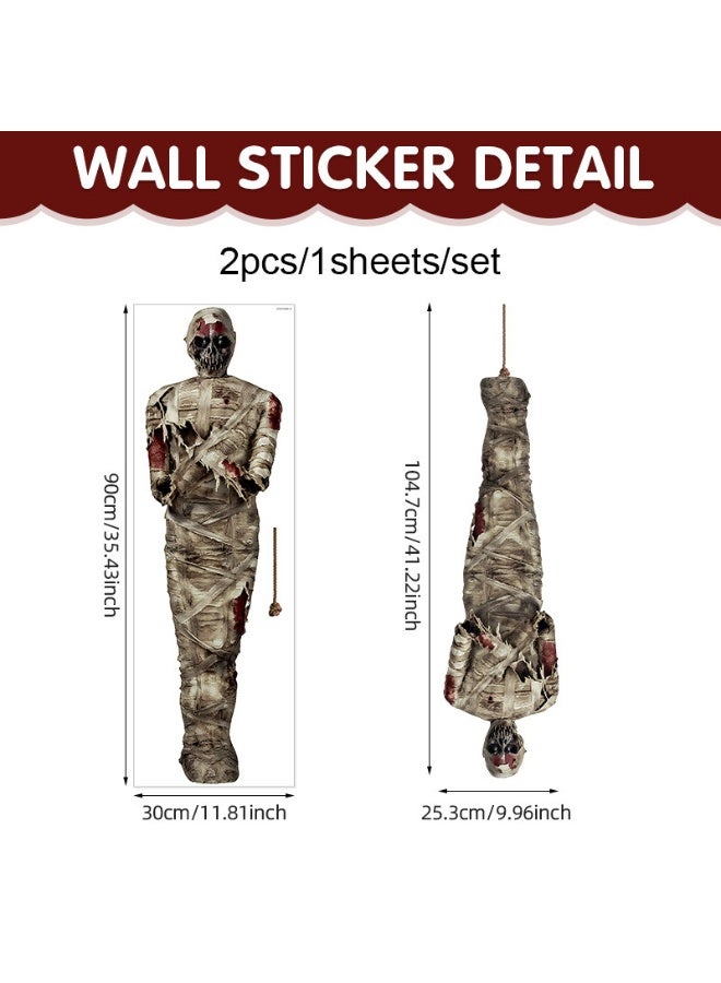 NIBEMINENT New Halloween Ghost Skeleton Wall Stickers Decoration