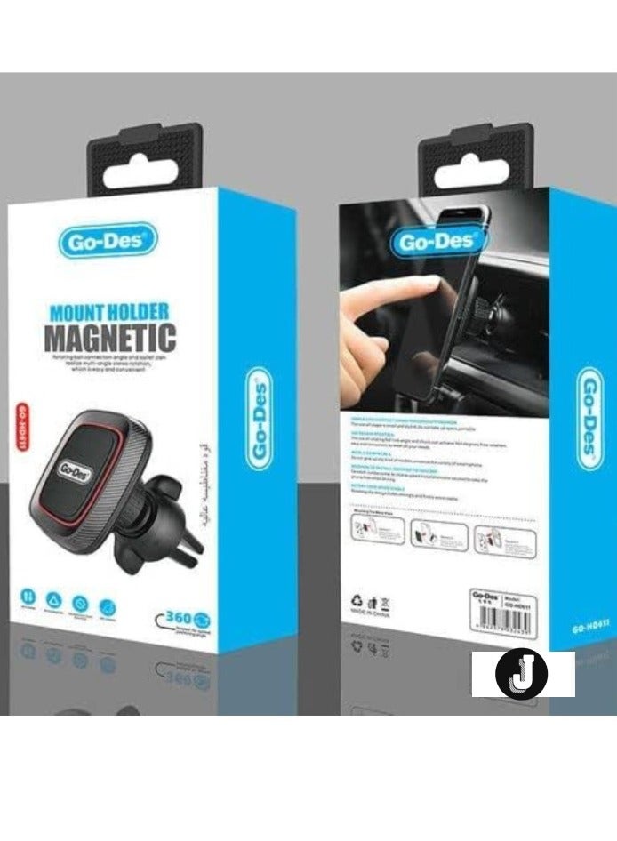 JAJEEK Car Air Vent Magnetic Phone Holder – 360° Rotation Mobile Car Mount for Secure, Hands-Free Viewing and Easy Access - Image 5