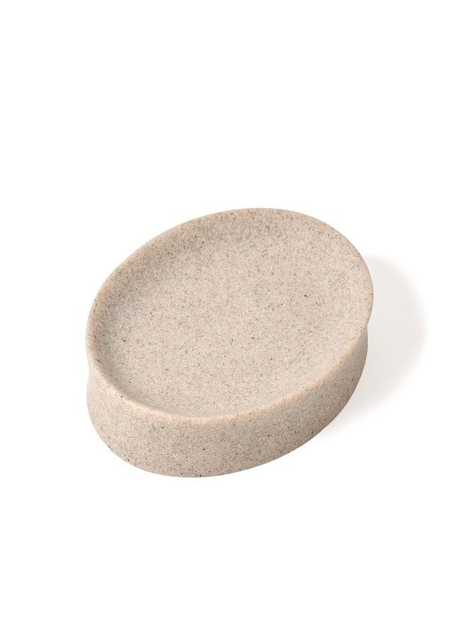 IMEEA Soap Dish Resin Soap Tray Soap Holder Sponge Hand Soap Dish Holder for Bathroom Shower Kitchen Sink Counter (Beige) - Image 1