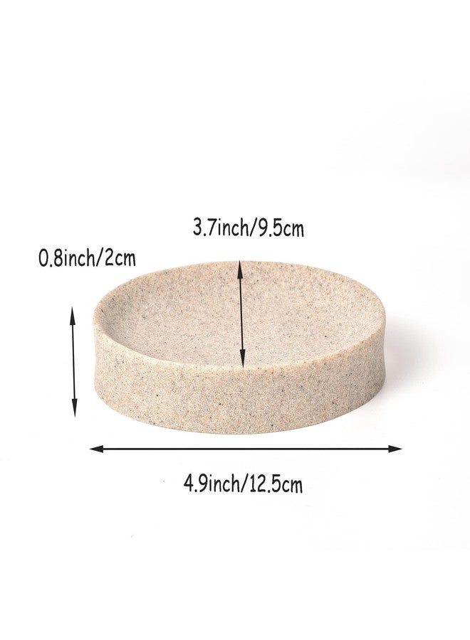 IMEEA Soap Dish Resin Soap Tray Soap Holder Sponge Hand Soap Dish Holder for Bathroom Shower Kitchen Sink Counter (Beige) - Image 5