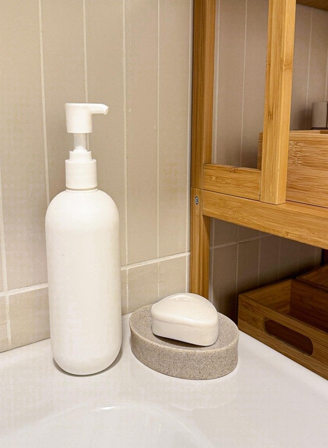 IMEEA Soap Dish Resin Soap Tray Soap Holder Sponge Hand Soap Dish Holder for Bathroom Shower Kitchen Sink Counter (Beige) - Image 2