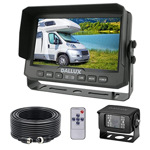 DALLUX Heavy Duty Vehicle Truck Bus Backup Camera System,Waterproof Night Vision Rear View Camera with 7 inch Monitor+66ft 4 PIN Camera Cable for Bus Truck Van Trailer RV Campers Motor Home(12V 24V) - Image 1
