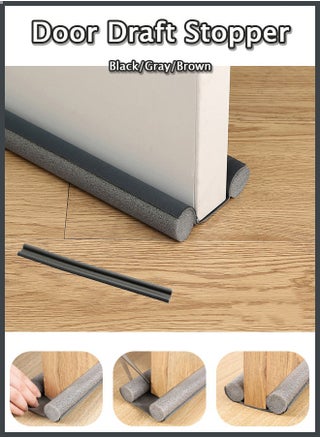 Under Door Draft Stopper 37 Inch Cuttable and Washable,Twin Door Draft Stopper,Energy Saving Door Weather Stripping Reduce Noise Window Breeze Blocker Adjustable Door Sweeps, Gray - pzsku/Z51D0C5E397A5F2C8BF8CZ/45/_/1733986530/c5404785-8043-4cec-84dd-460458105e81