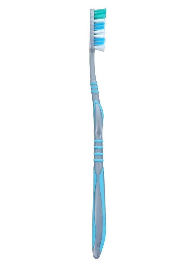 Henry Schein Acclean Adult Toothbrush Soft Full Head 47 Tuft with Tongue Cleaner, 12 Pack Assorted Colors May Vary, Triple-Level Bristles, Raised Tip for Posterior Teeth, Ergonomic Grip Handle - Image 2