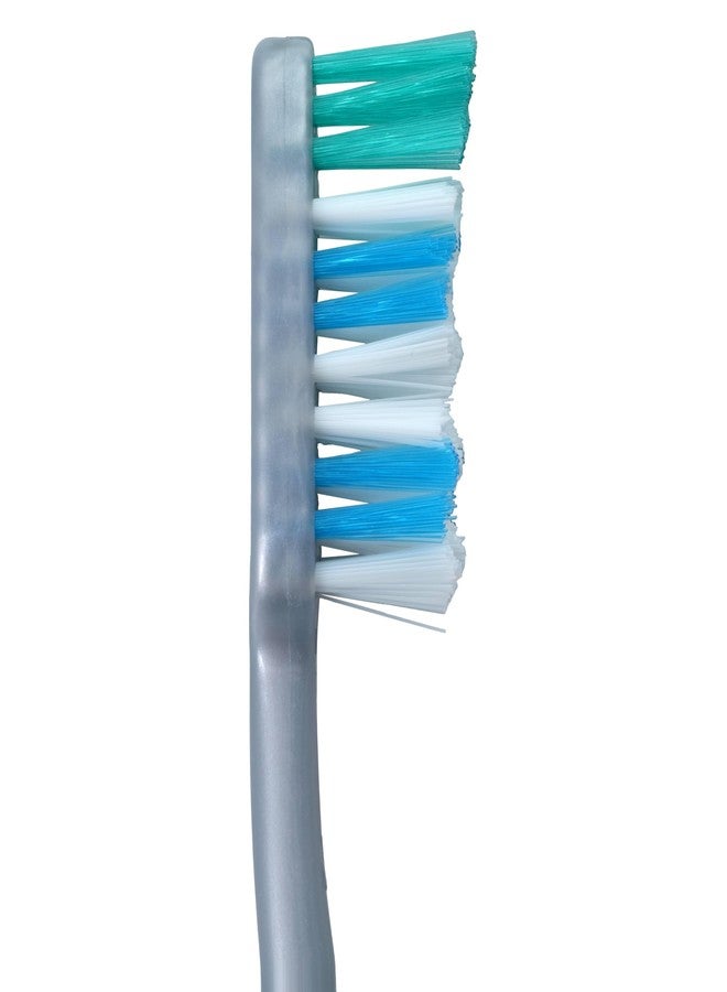 Henry Schein Acclean Adult Toothbrush Soft Full Head 47 Tuft with Tongue Cleaner, 12 Pack Assorted Colors May Vary, Triple-Level Bristles, Raised Tip for Posterior Teeth, Ergonomic Grip Handle - Image 4