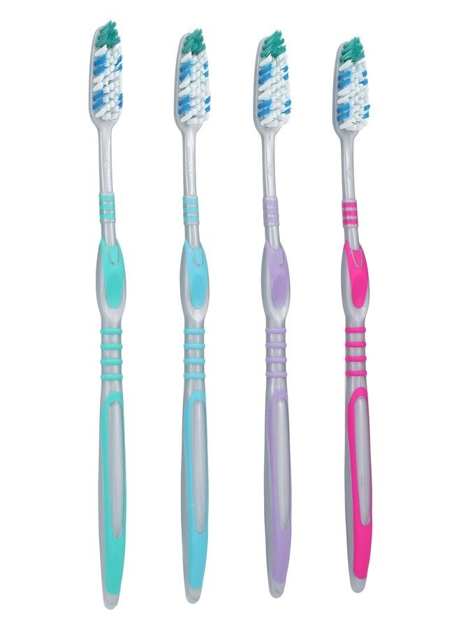 Henry Schein Acclean Adult Toothbrush Soft Full Head 47 Tuft with Tongue Cleaner, 12 Pack Assorted Colors May Vary, Triple-Level Bristles, Raised Tip for Posterior Teeth, Ergonomic Grip Handle - Image 5