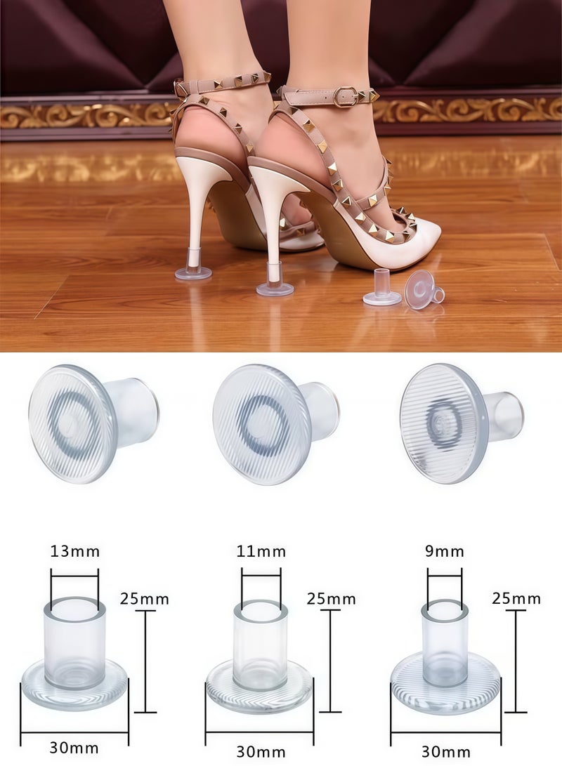 3 Pairs High Heel Protectors 3 Sizes Heel Stoppers Stiletto Caps Covers for Women Wedding Grass Gravel Wetlands Outdoor Events No Sinking - Image 2