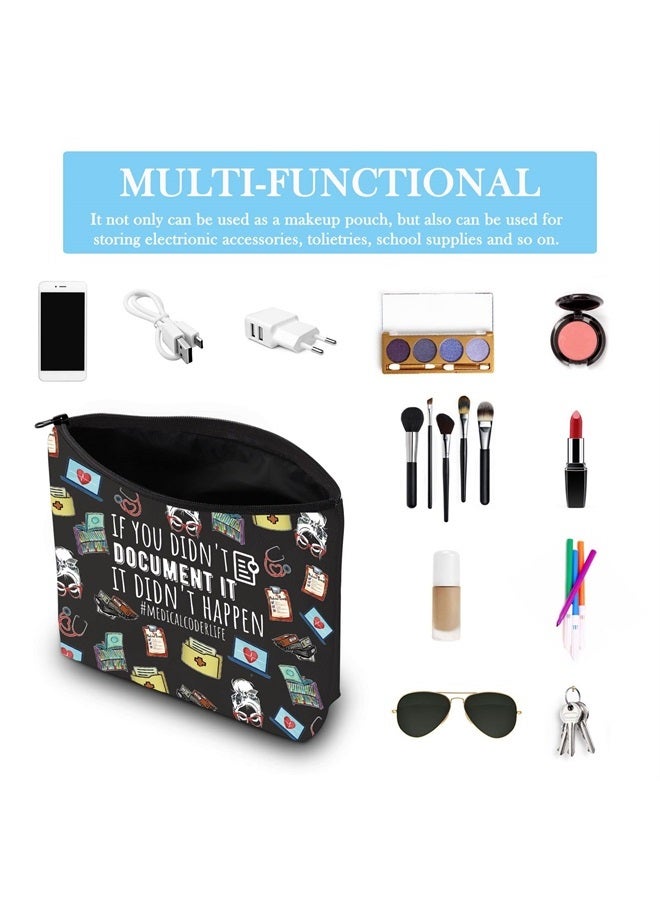 GJTIM Medical Coder Gift Clinical Coder Medical Biller Gift If You Didn't Document It It Didn't Happen Makeup Bag for Medical Billing Specialist Team (MEDICALCODERLIFE) - Image 3