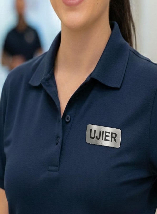 All Quality Badges Ujier 1 x 3 inches Name Tag, Silver (3 Pack) - Image 4