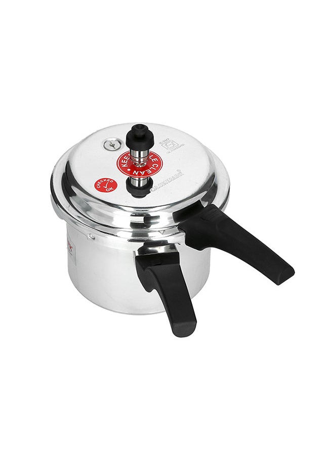 Olsenmark - 5000ml Aluminium Pressure Cooker, 5L - High Quality Vent Valve - Anti Bulging Base - Heat Resistant Handle Silver - Image 1