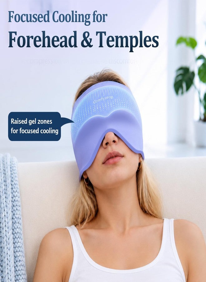 Comfytemp Migraine Relief Cap, Headache Hat, FSA Eligible HSA, Focus Relief for Temple Forehead, Hot Cold Compress Gel Ice Pack Resuable Ice Face Head Hat, Sinus Tension Headache Stress, Women Gifts - Image 2