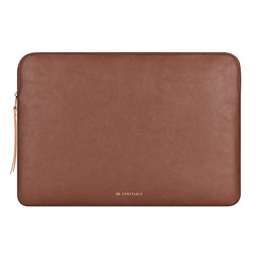 Comfyable Tablet Sleeve Compatible with iPad Air 13 inch M3 2025, iPad Pro 13" M5 2025 with Magic Keyboard & Pencil Holder - PU Leather Bag Slim Protective Cover Case - Brown - Image 1