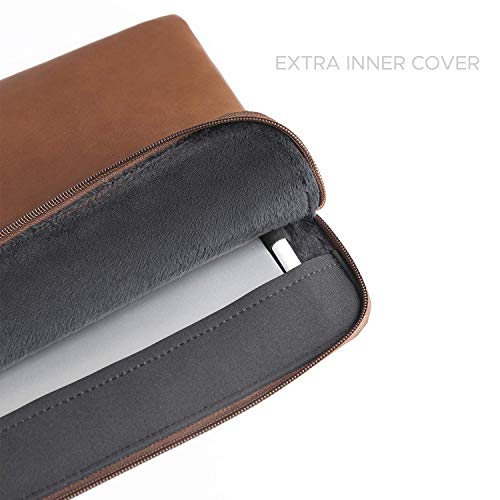 Comfyable Tablet Sleeve Compatible with iPad Air 13 inch M3 2025, iPad Pro 13" M5 2025 with Magic Keyboard & Pencil Holder - PU Leather Bag Slim Protective Cover Case - Brown - Image 3