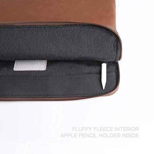 Comfyable Tablet Sleeve Compatible with iPad Air 13 inch M3 2025, iPad Pro 13" M5 2025 with Magic Keyboard & Pencil Holder - PU Leather Bag Slim Protective Cover Case - Brown - Image 2