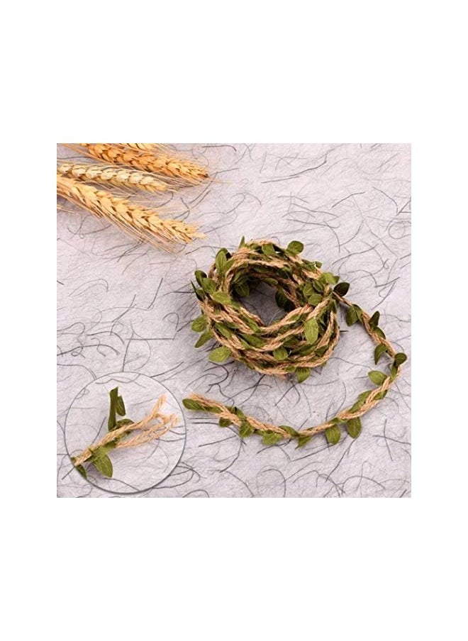The Bros 10m Leaf Rope Natural Hessian Jute Twine Rope Burlap Ribbon DIY Craft Vintage for Home Wedding Party Decor  - Image 3