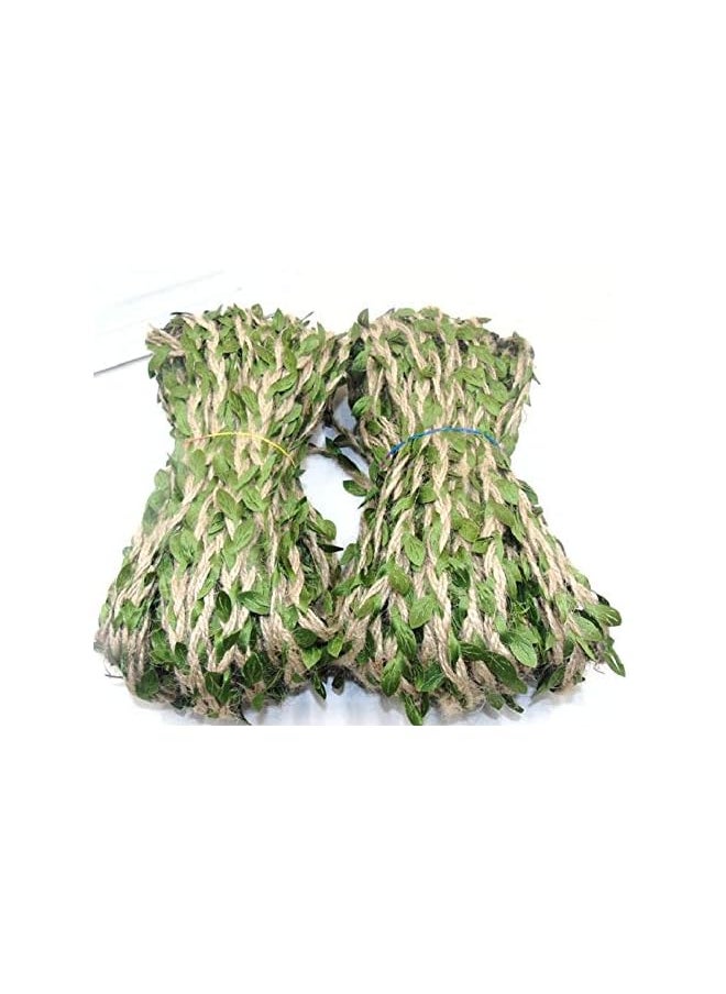 The Bros 10m Leaf Rope Natural Hessian Jute Twine Rope Burlap Ribbon DIY Craft Vintage for Home Wedding Party Decor  - Image 4