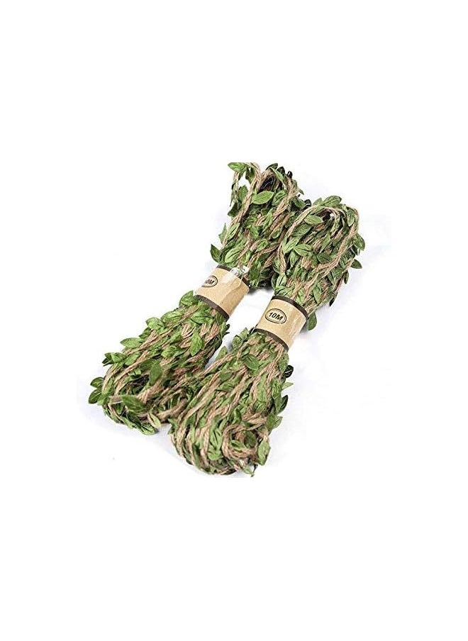 The Bros 10m Leaf Rope Natural Hessian Jute Twine Rope Burlap Ribbon DIY Craft Vintage for Home Wedding Party Decor  - Image 5