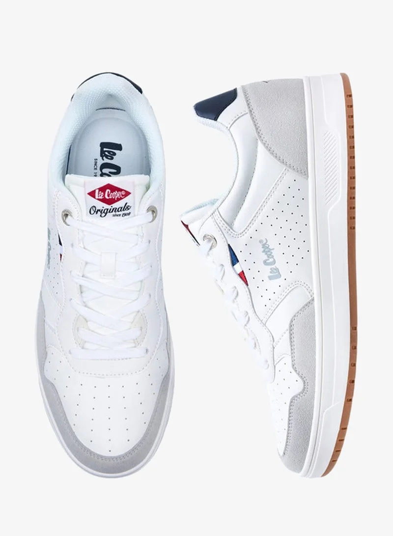 Men's Perforated Panelled Lace-Up Sneakers