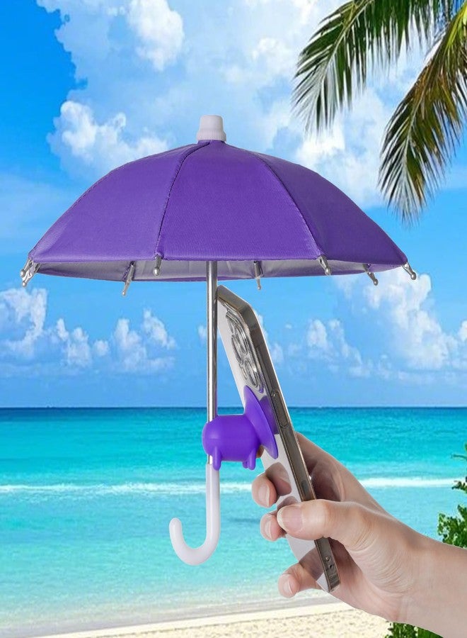 مظلة هاتف Yymobt للحماية من الشمس، حامل هاتف محمول عالمي مزود بكوب شفط، غطاء واقي من الشمس، حامل هاتف قابل للتعديل مزود بكوب شفط، حامل مظلة هاتف محمول خارجي (بنفسجي) - Image 2