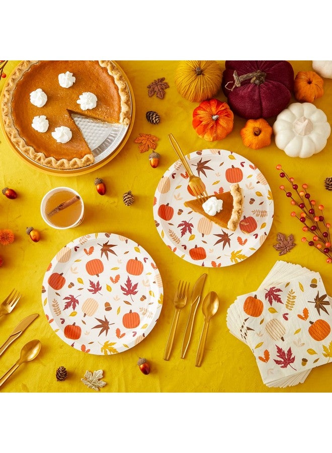 Juvale Juvale Autumn Paper Plates and Napkins, Cups, Cutlery for Thanksgiving, Fall Party Supplies (Serves 24, 144 Pieces)  - Image 2