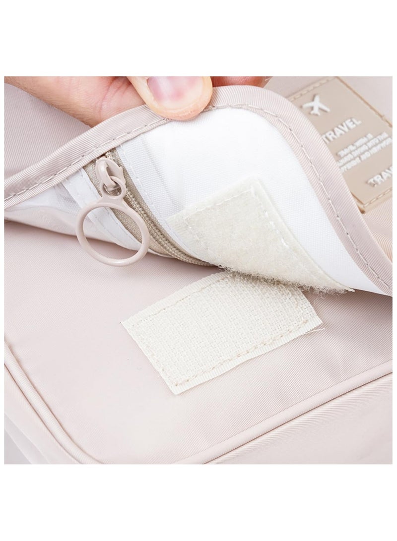 general Foldable Portability Toiletry Bag, Travel Bags with Hanging Hook, Zipper Pouch Travel Cosmetic Bags for Women and Girls, Travel Accessories Organizer, Water Resistant - Image 2