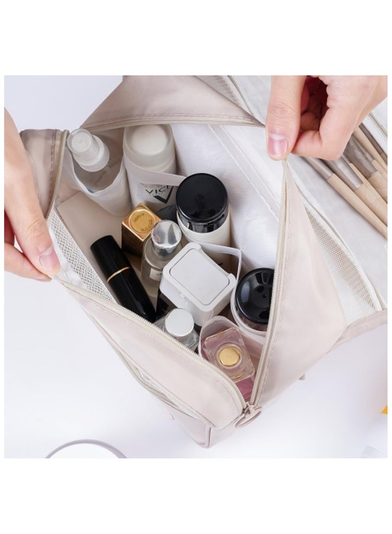 general Foldable Portability Toiletry Bag, Travel Bags with Hanging Hook, Zipper Pouch Travel Cosmetic Bags for Women and Girls, Travel Accessories Organizer, Water Resistant - Image 3