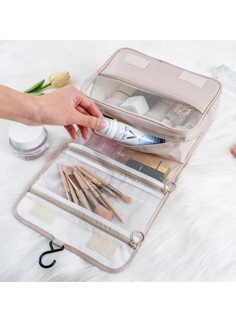 general Foldable Portability Toiletry Bag, Travel Bags with Hanging Hook, Zipper Pouch Travel Cosmetic Bags for Women and Girls, Travel Accessories Organizer, Water Resistant - Image 4