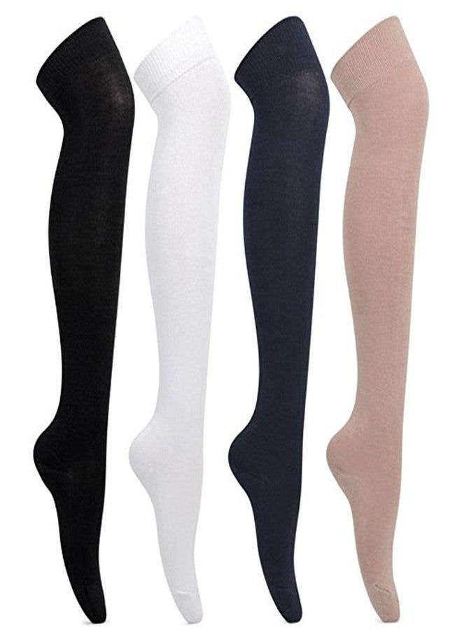 Bonjour Girls Multicolour Knee High Cotton 4 Pair Socks_BRO578A-04-PO4 - Image 2