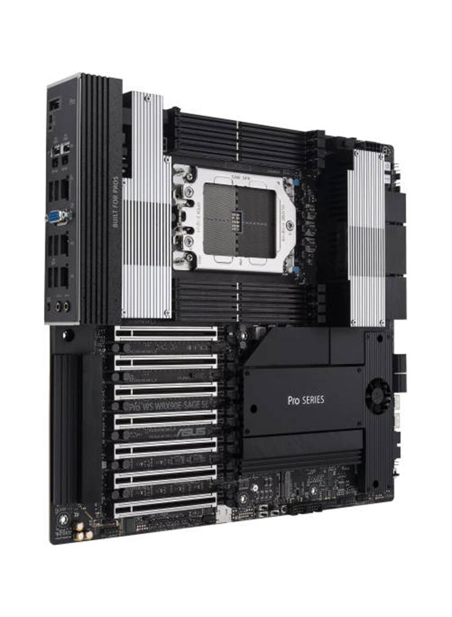 ASUS Pro WS TRX50-SAGE Wi-Fi Motherboard, AMD sTR5 Socket, Supports AMD Ryzen™ Threadripper™ PRO 7000 WX-Series & Ryzen™ 7000 Series, PCIe 5.0 x16, 10Gb Ethernet, Wi-Fi 7, DDR5 ECC Registered Memory (Up to 1TB), 3 M.2 Slots, SATA 6Gb/s, Intel 2.5Gb Ethernet, Dual 8-Pin Power Connectors, Dual PCIe 5.0 x16, USB 20Gbps, Active VRM Cooling, IPMI Support, CEB Form Factor | 90MB1FZ0-M0EAY0 Grey, Black - Image 2