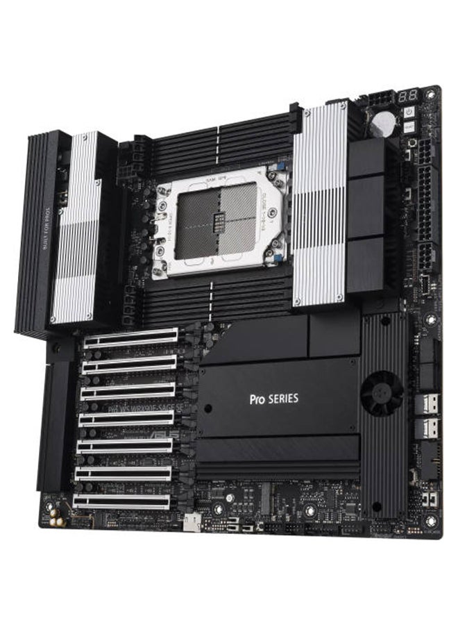 ASUS Pro WS TRX50-SAGE Wi-Fi Motherboard, AMD sTR5 Socket, Supports AMD Ryzen™ Threadripper™ PRO 7000 WX-Series & Ryzen™ 7000 Series, PCIe 5.0 x16, 10Gb Ethernet, Wi-Fi 7, DDR5 ECC Registered Memory (Up to 1TB), 3 M.2 Slots, SATA 6Gb/s, Intel 2.5Gb Ethernet, Dual 8-Pin Power Connectors, Dual PCIe 5.0 x16, USB 20Gbps, Active VRM Cooling, IPMI Support, CEB Form Factor | 90MB1FZ0-M0EAY0 Grey, Black - Image 3