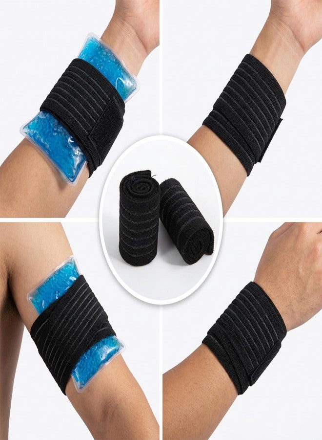 JFRHUDS 4Pcs Ice Pack Straps,Elastic Fastening Bands,Cold Hot Therapy Belt - Image 4