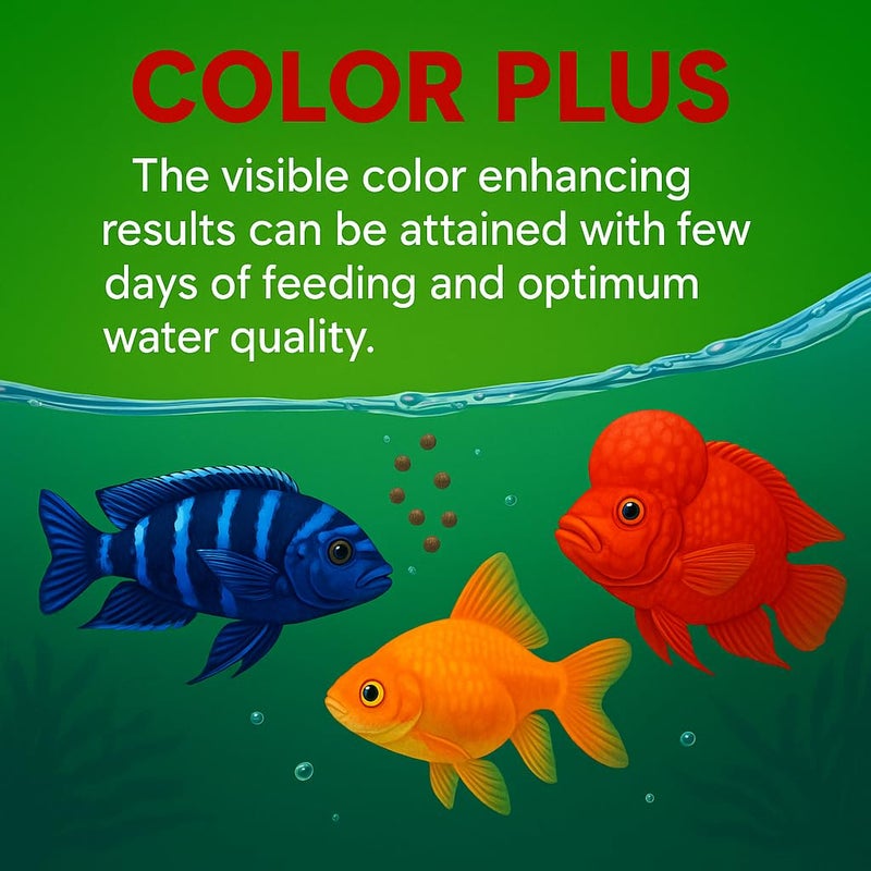 VAYINATO® Aquatic Remedies Gene Eleven Colour Plus Fish Food, 100G | Natural Multi-Color Enhancing Fish Feed by Petzlifeworld - Image 4