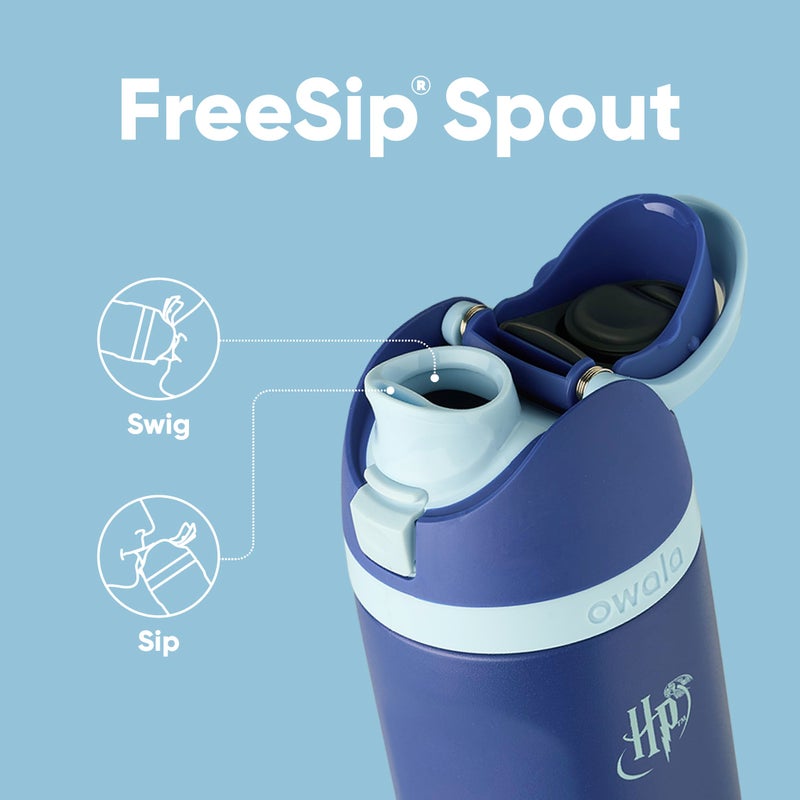 Owala Harry Potter FreeSip Insulated Stainless Steel Water Bottle with Straw, BPA-Free Sports Water Bottle, Great for Travel, 24 Oz, Ravenclaw - Image 1