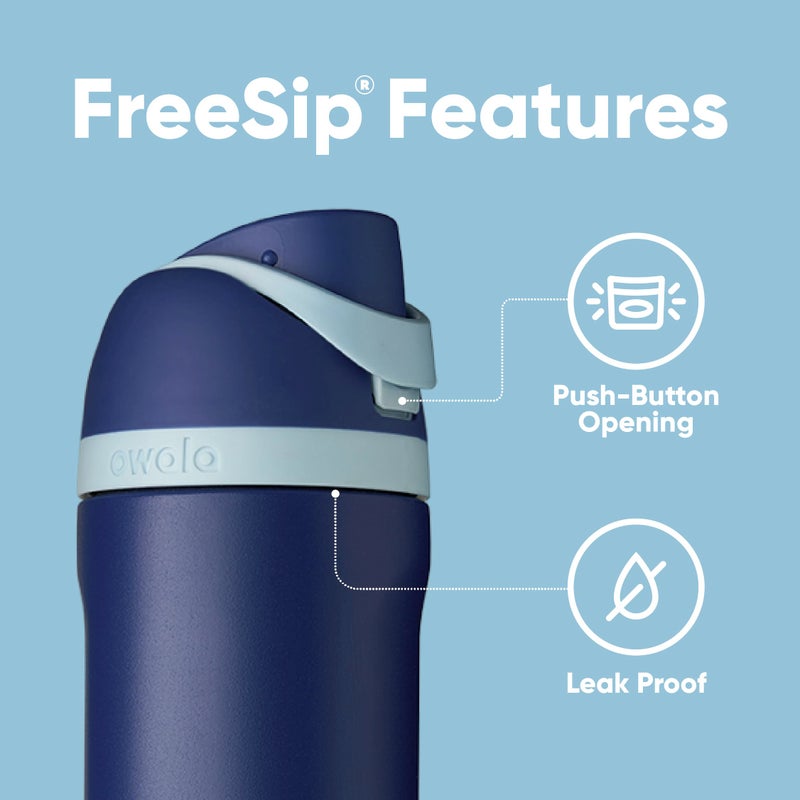 Owala Harry Potter FreeSip Insulated Stainless Steel Water Bottle with Straw, BPA-Free Sports Water Bottle, Great for Travel, 24 Oz, Ravenclaw - Image 3