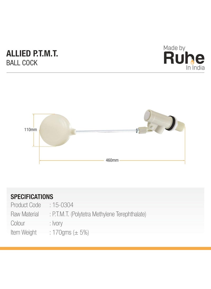 RUHE Ruhe 15mm Ball Cock PTMT Ball Cock with Aluminum Rod and Ball 15mm Set of 2  - Image 3