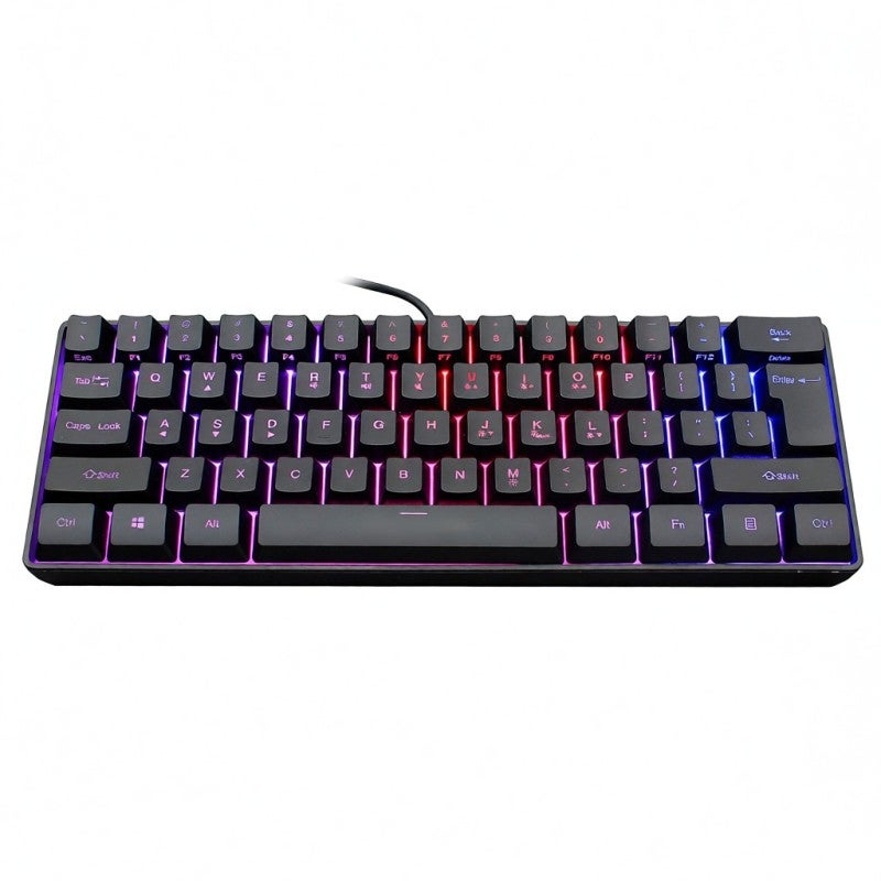 V700 لوحة مفاتيح سلكية للألعاب RGB لوحة مفاتيح سلكية للبث بـ 61 مفتاحًا لوحة مفاتيح للألعاب والمكتب باللون الأسود - Image 5