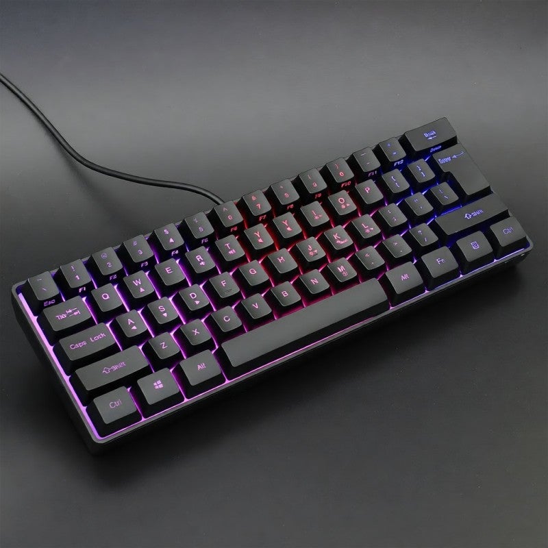 V700 لوحة مفاتيح سلكية للألعاب RGB لوحة مفاتيح سلكية للبث بـ 61 مفتاحًا لوحة مفاتيح للألعاب والمكتب باللون الأسود - Image 3