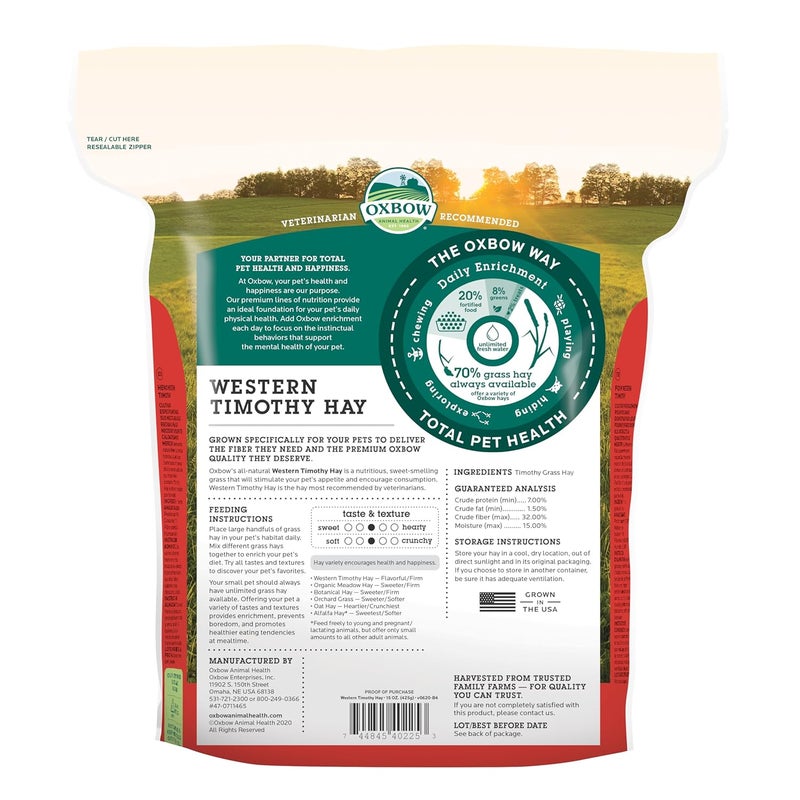 Oxbow Western Timothy Hay For Small Pets, 15-Ounce - Image 2