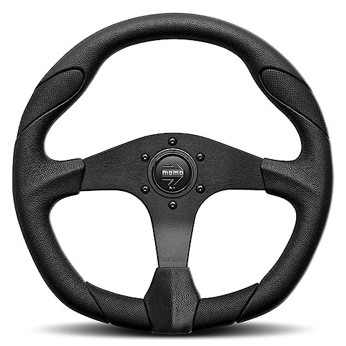 Momo QRK35BK0B Quark Black 350 mm Urethane Steering Wheel - Image 1