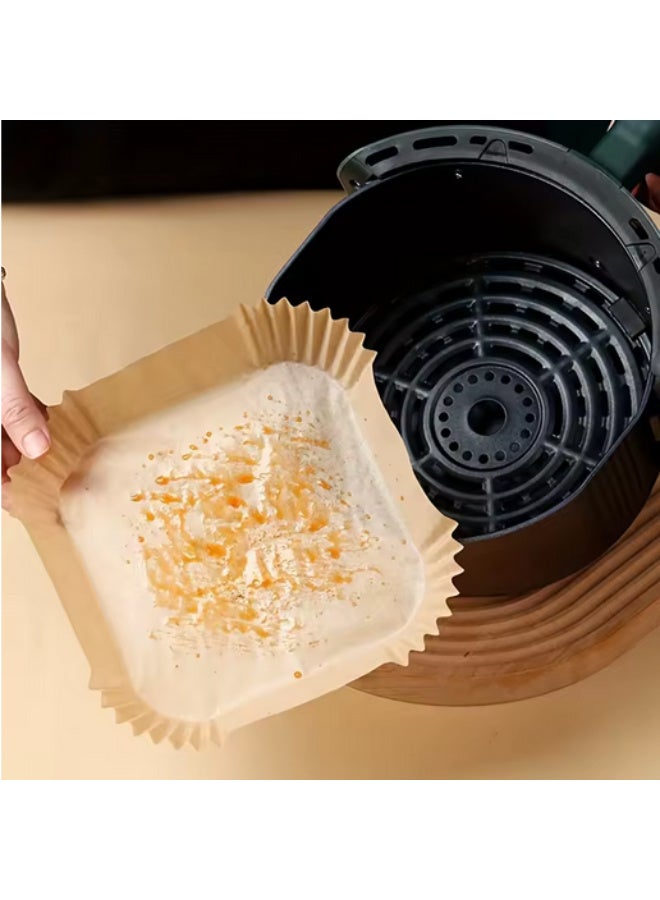 50 packs of non-stick paper for air fryers, bakeware, and microwave ovens. Easy to clean and healthier. - Image 1