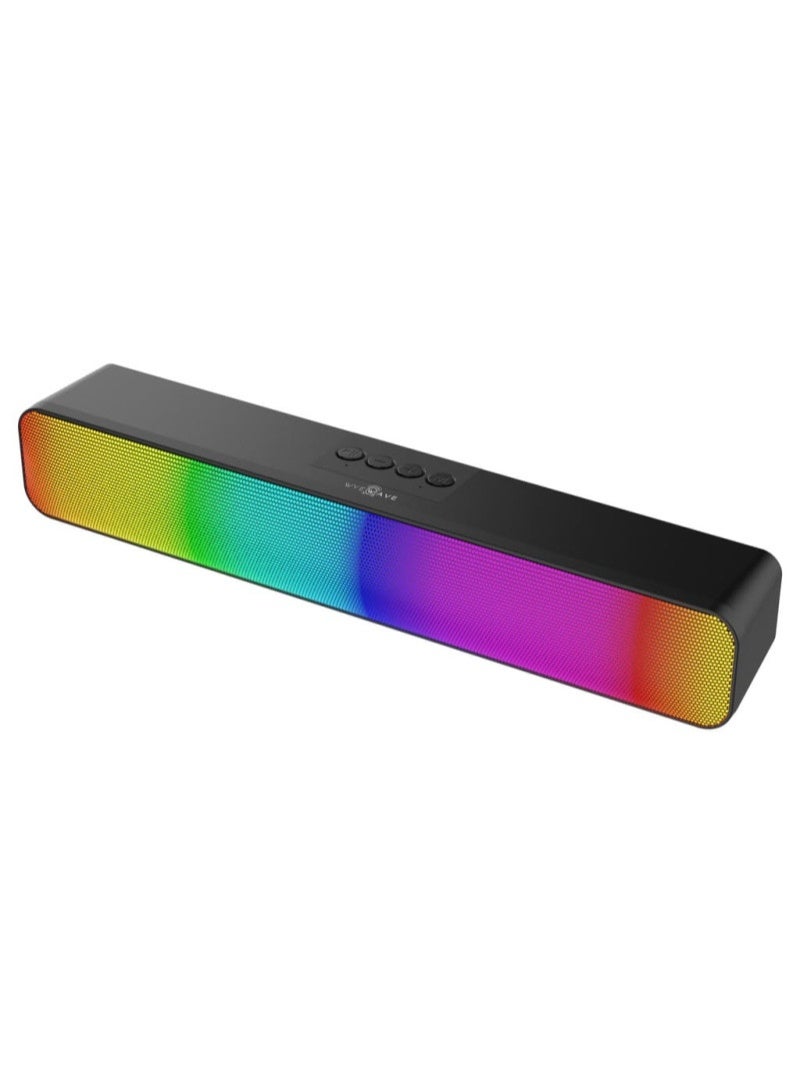 WYE مكبر صوت بلوتوث لاسلكي مع إضاءة RGB | صوت عميق | محمول | صوت عالٍ | USB TF AUX FM TWS | بطارية طويلة - Image 3