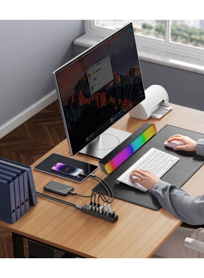 WYE مكبر صوت بلوتوث لاسلكي مع إضاءة RGB | صوت عميق | محمول | صوت عالٍ | USB TF AUX FM TWS | بطارية طويلة - Image 5