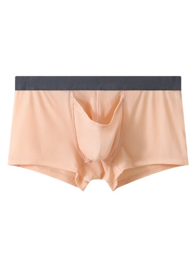 Underwear Men's Summer Ice Silk Thin Breathable Gun Egg Separation Open Boys Boxer Underwear Men