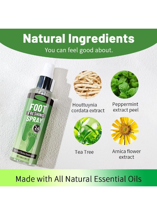 اينڤيشا Shoe Deodorizer Spray - Strong Odor Eliminator for Shoes - Natural Mint Freshener with Tea Tree Oil - Effective Solution for Smelly Sneakers - Image 3