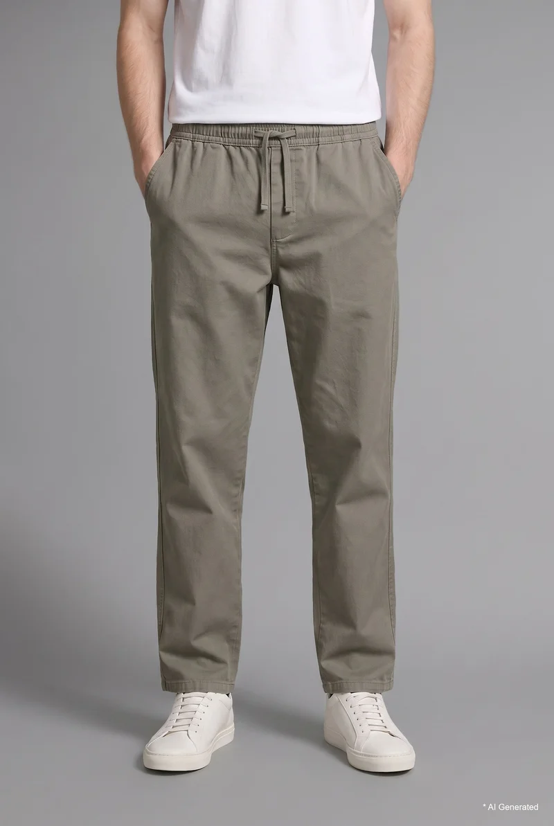 Defacto  Baggy Fit 100% Cotton Trousers for Men | Best Price UAE